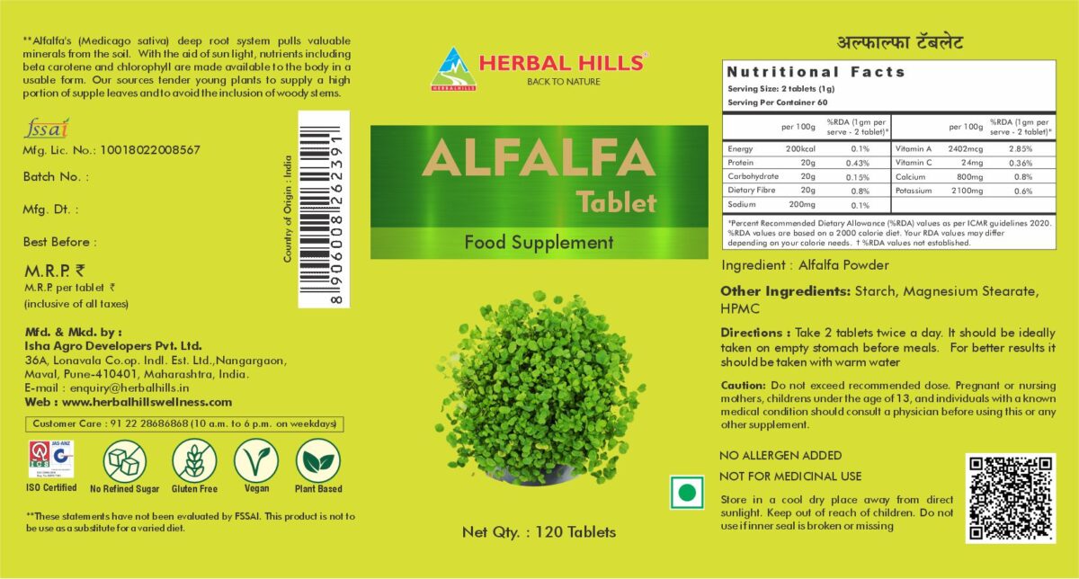 Alfalfa 120 Tablet for Immunity and General wellness. Immunity booster & improves strength and stamina - Image 2